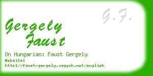 gergely faust business card
